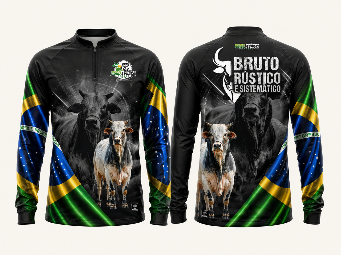 Camiseta completa modelo Nelore Bandeira Lateral