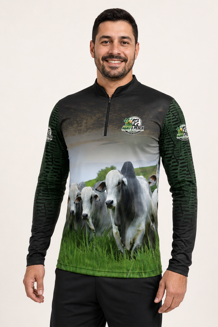Pessoa usando a camiseta modelo Nelore Pasto